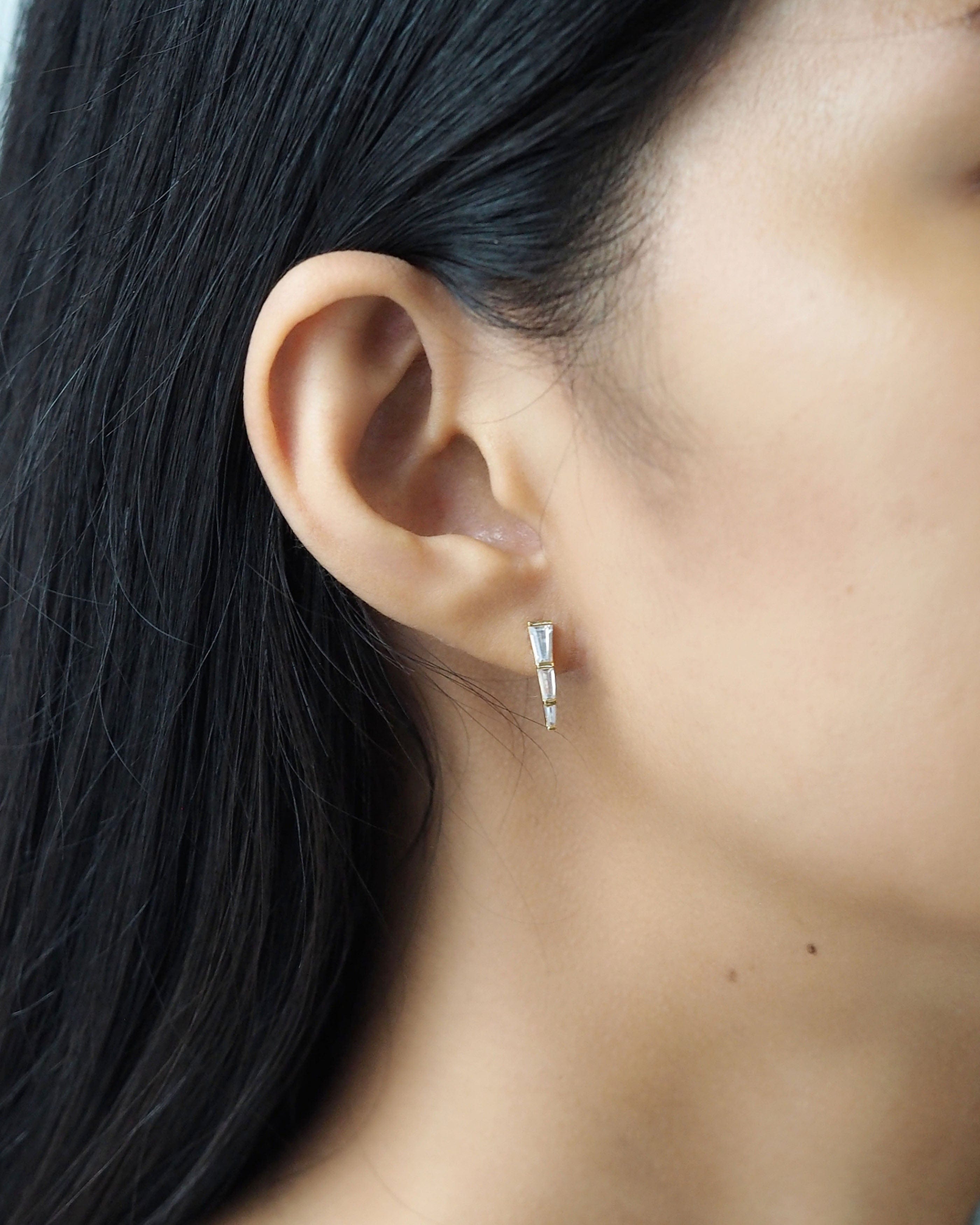 TAI JEWELRY | Tapered Baguette Stack | Earrings |