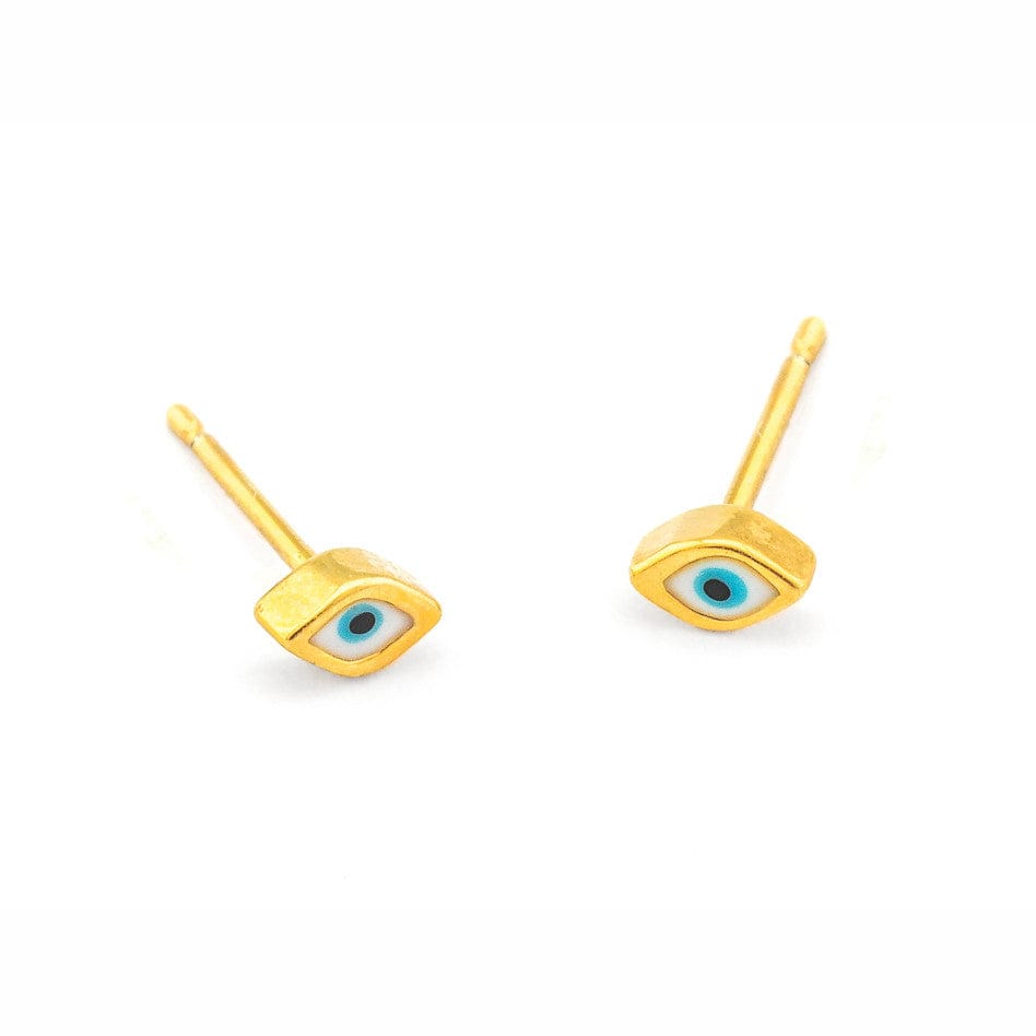 TAI JEWELRY Earrings Tear Eye Enamel Stud