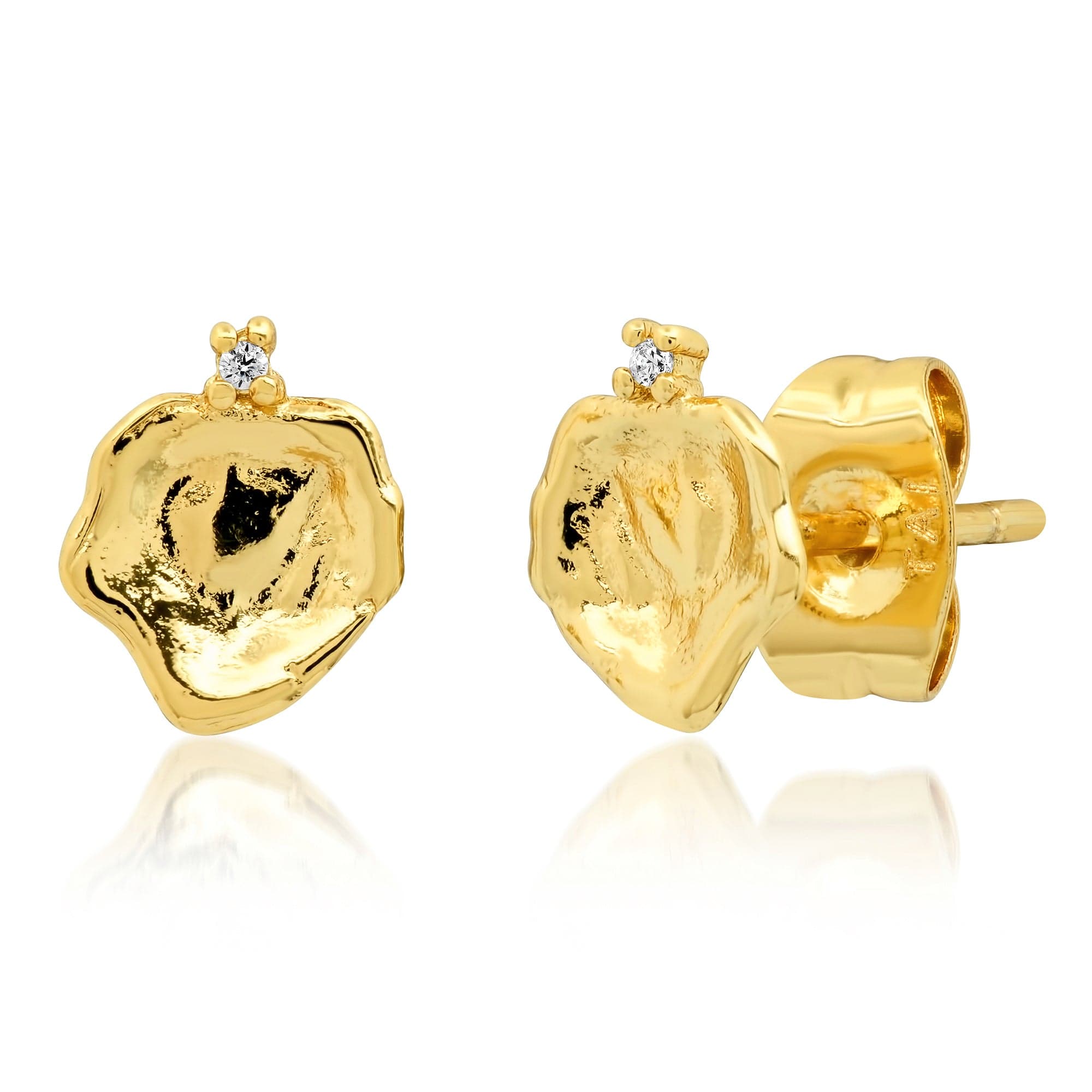 TAI JEWELRY Earrings Textured Stud Earrings