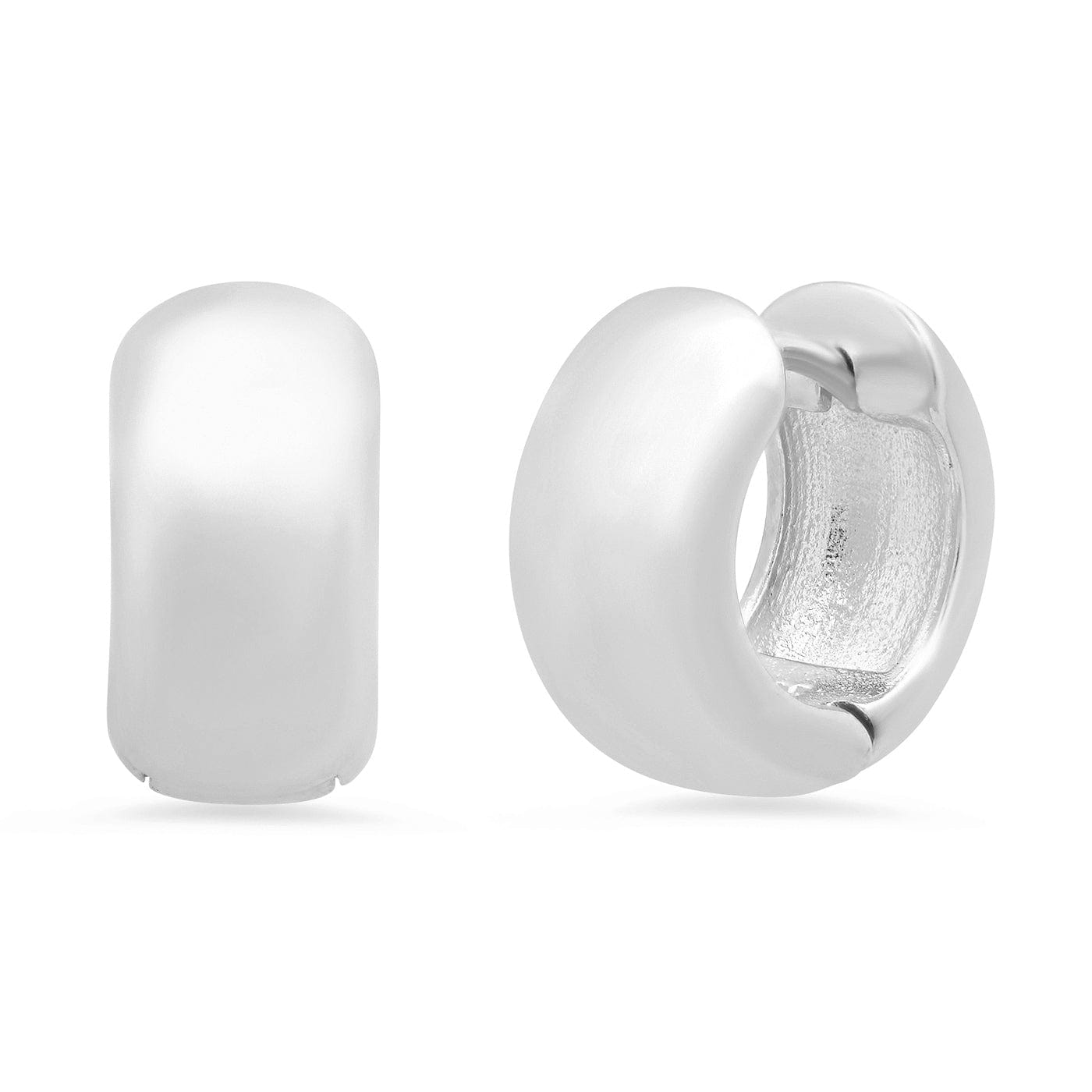 TAI JEWELRY Earrings Silver Thicc Huggie Hoop | 12mm