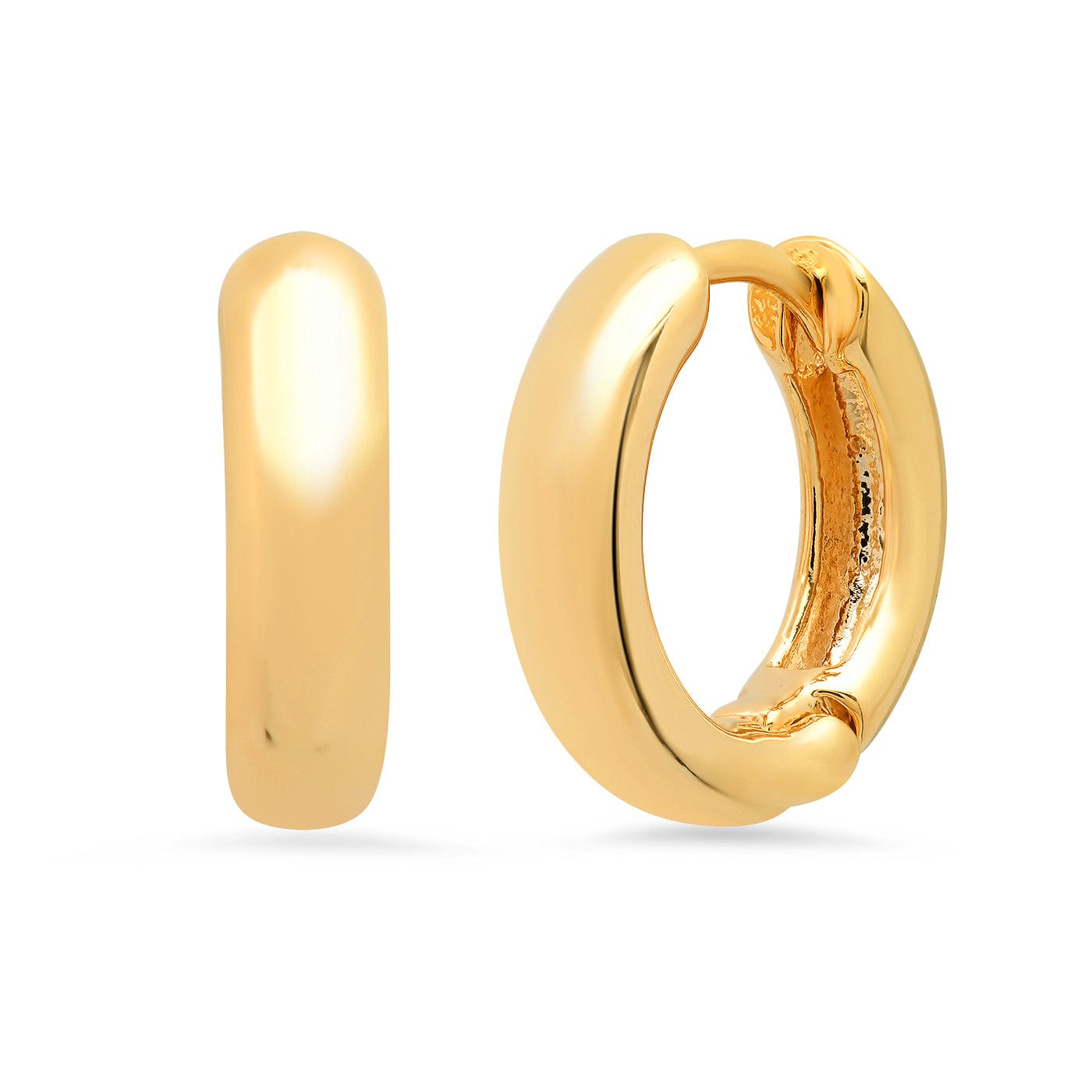 TAI JEWELRY Earrings Thick 13mm Gold Huggie