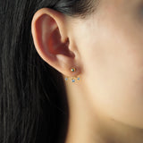 TAI JEWELRY Earrings Three Cz Ear Jacket