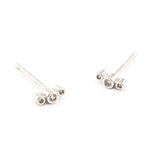 TAI JEWELRY Earrings SILVER Three Cz Post Earring