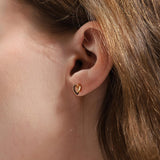 TAI JEWELRY Earrings Three Dimensional Heart Studs