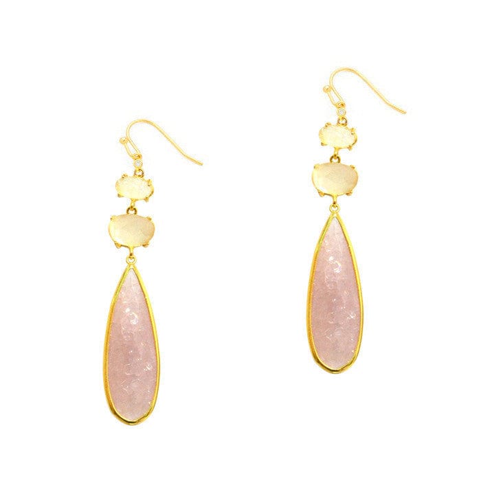 TAI JEWELRY | Three Stone Tear Drop Earring | Earrings |