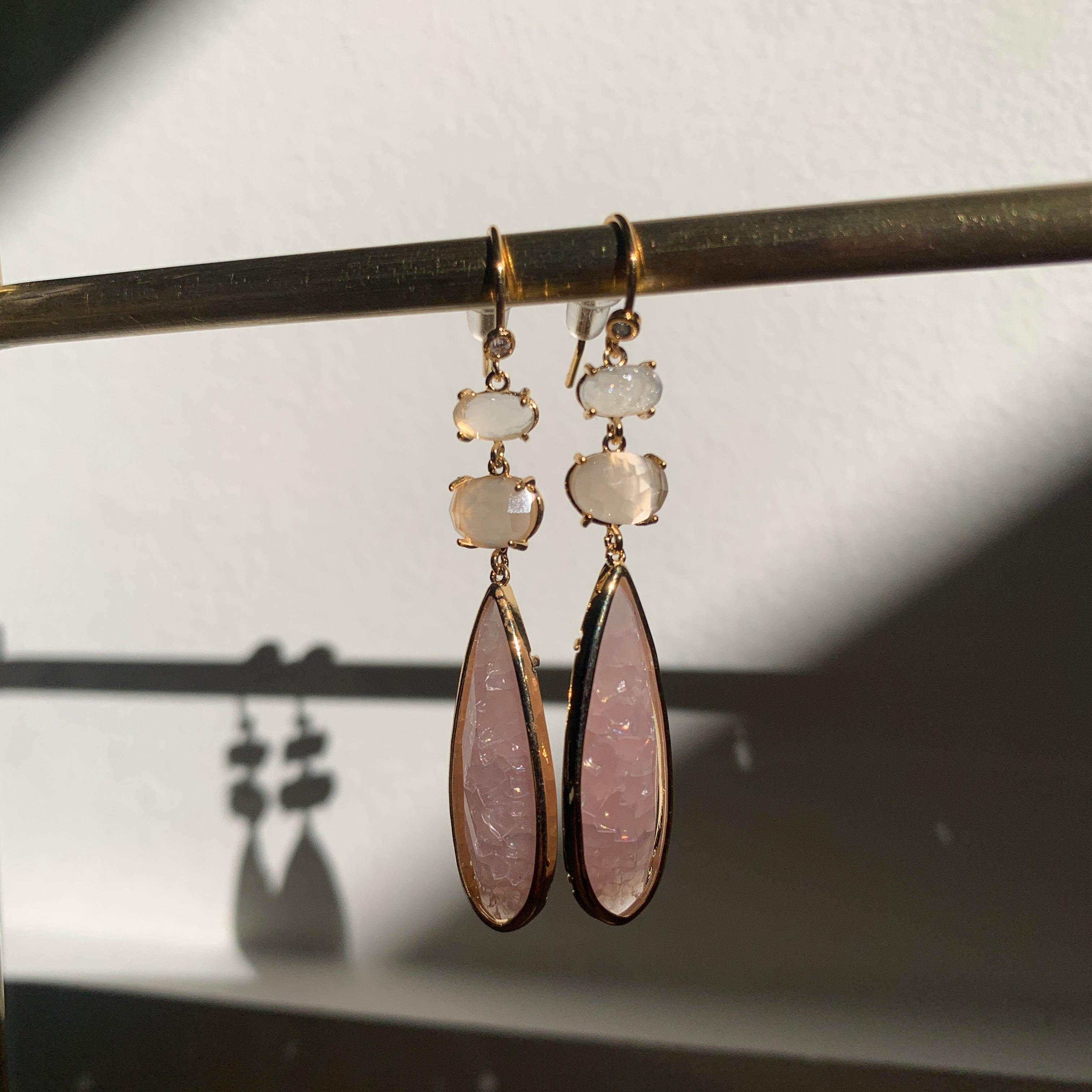 TAI JEWELRY | Three Stone Tear Drop Earring | Earrings |
