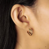 TAI JEWELRY Earrings Trinity Stacked Hoops
