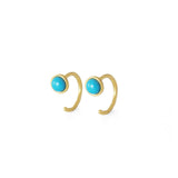TAI JEWELRY Earrings TURQUOISE Turquoise Huggie Earrings