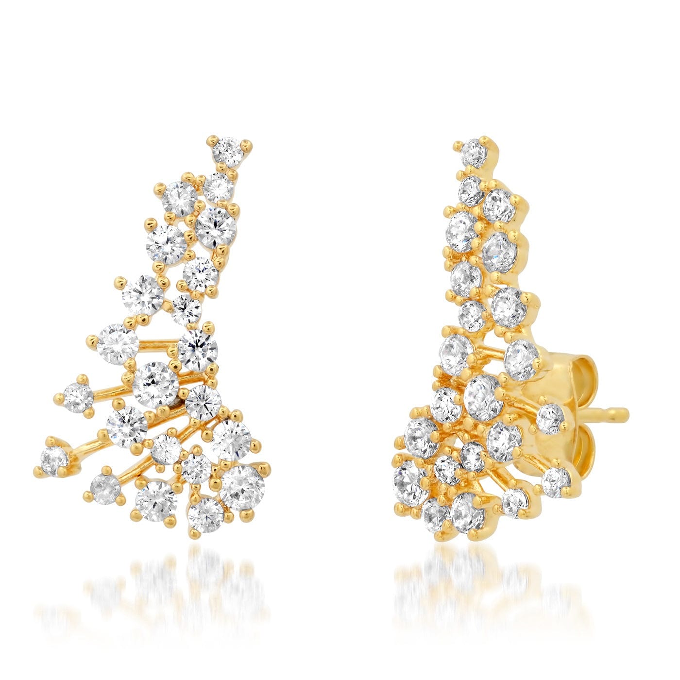 TAI JEWELRY Earrings Twinkling CZ Crawler