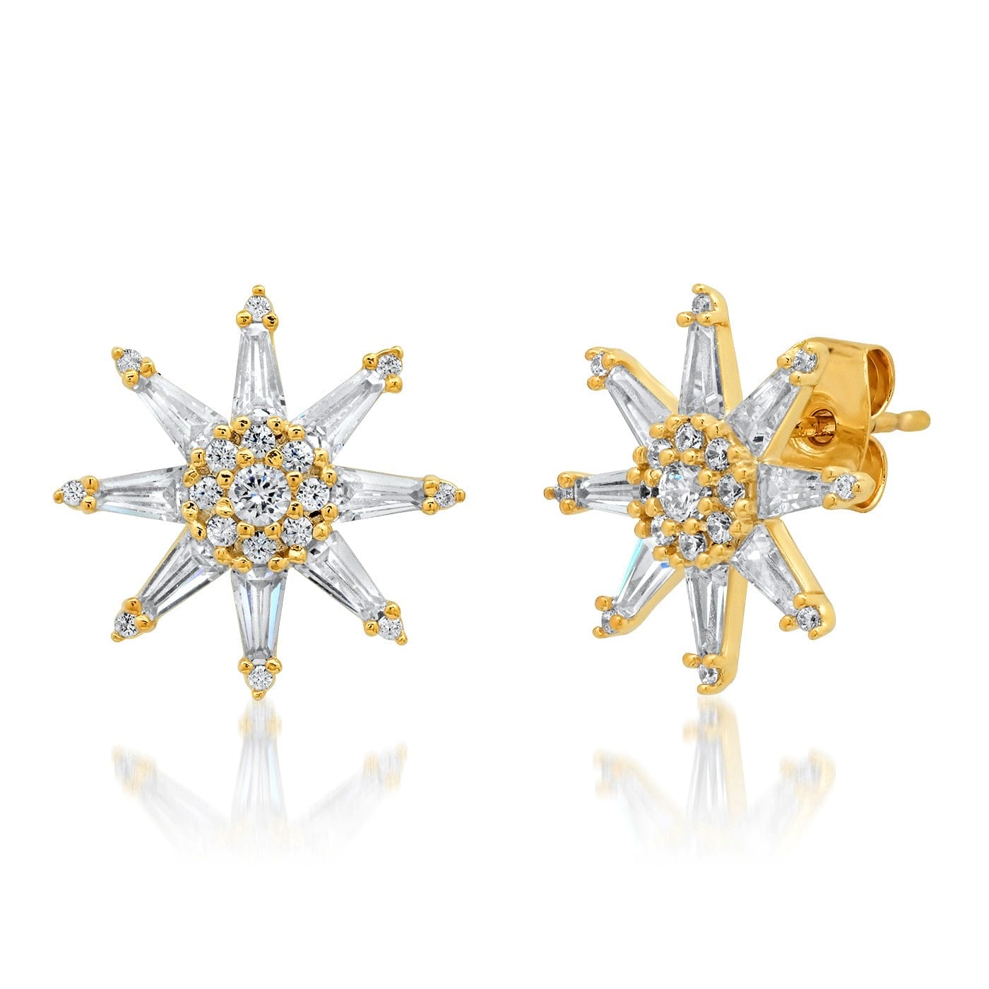 TAI JEWELRY | Twinkling Star Baquette Cz Studs | Earrings |