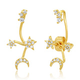 TAI JEWELRY | Twinkling Stars Climbing Ear Jacket | Earrings |