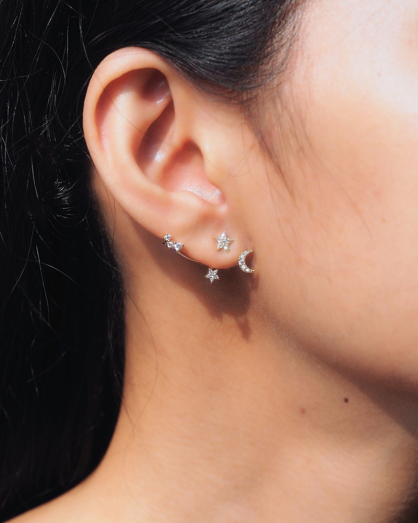 TAI JEWELRY | Twinkling Stars Climbing Ear Jacket | Earrings |