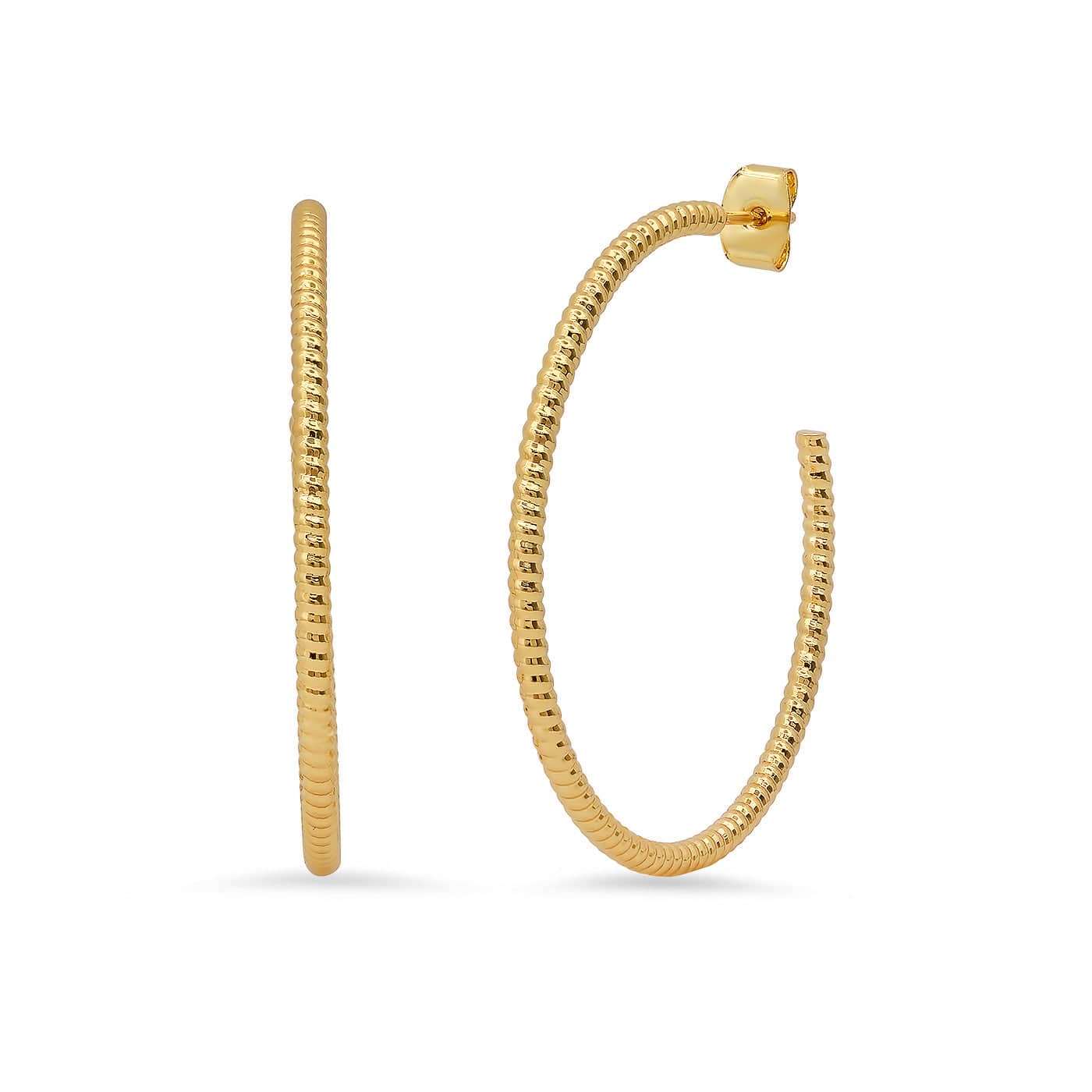 TAI JEWELRY Earrings Twisted Large Gold Hoops
