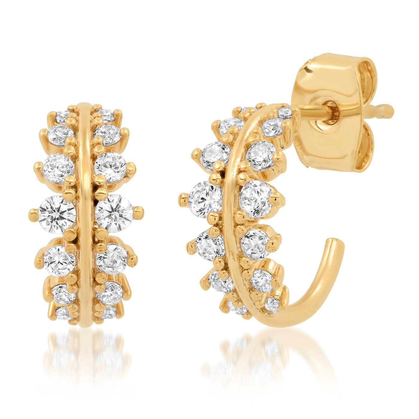 TAI JEWELRY Earrings Vintage Inspired Cz Huggie