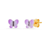 TAI JEWELRY Earrings Purple Whimsical Butterfly Studs