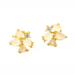 TAI JEWELRY Earrings White Rock Crystal Flower Post Earring