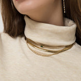 TAI JEWELRY Necklace 6.5MM Gold Snake Chain