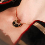 TAI JEWELRY Necklace Art Deco Sunburst Necklace