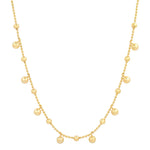 TAI JEWELRY Necklace Ball Chain with Gold Ball Charms