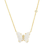 TAI JEWELRY | Mother of Pearl Butterfly Pendant Necklace | Necklace |