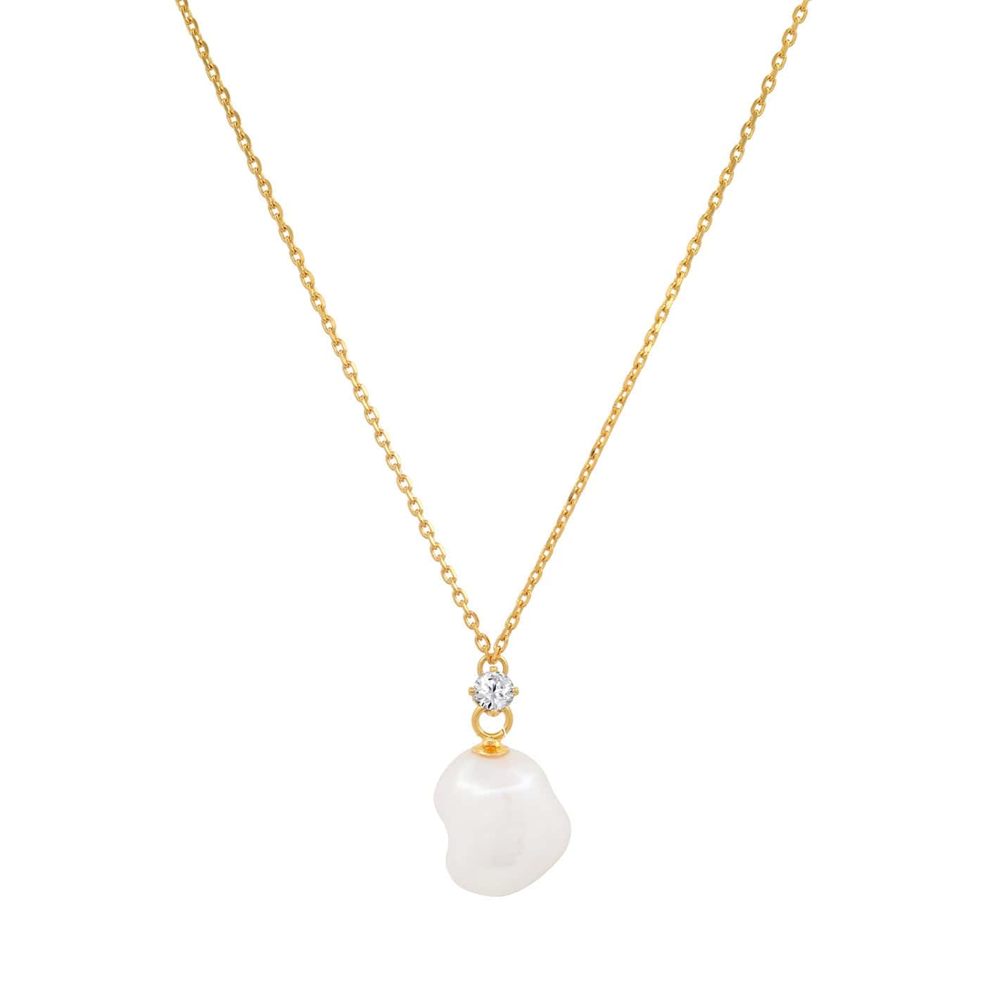 TAI JEWELRY Necklace Chain with Freshwater Pearl and CZ Pendant