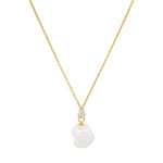TAI JEWELRY Necklace Chain with Freshwater Pearl and CZ Pendant