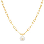 TAI JEWELRY Necklace Chainlink Necklace With Pearl