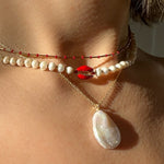 TAI JEWELRY Necklace Cowrie Pearl Beaded Necklace
