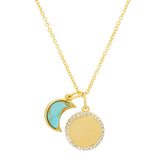 TAI JEWELRY | Crescent Moon Charm Necklace | Necklace |