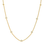TAI JEWELRY | CZ Bezel Station Necklace | Necklace |