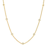 TAI JEWELRY | CZ Bezel Station Necklace | Necklace |