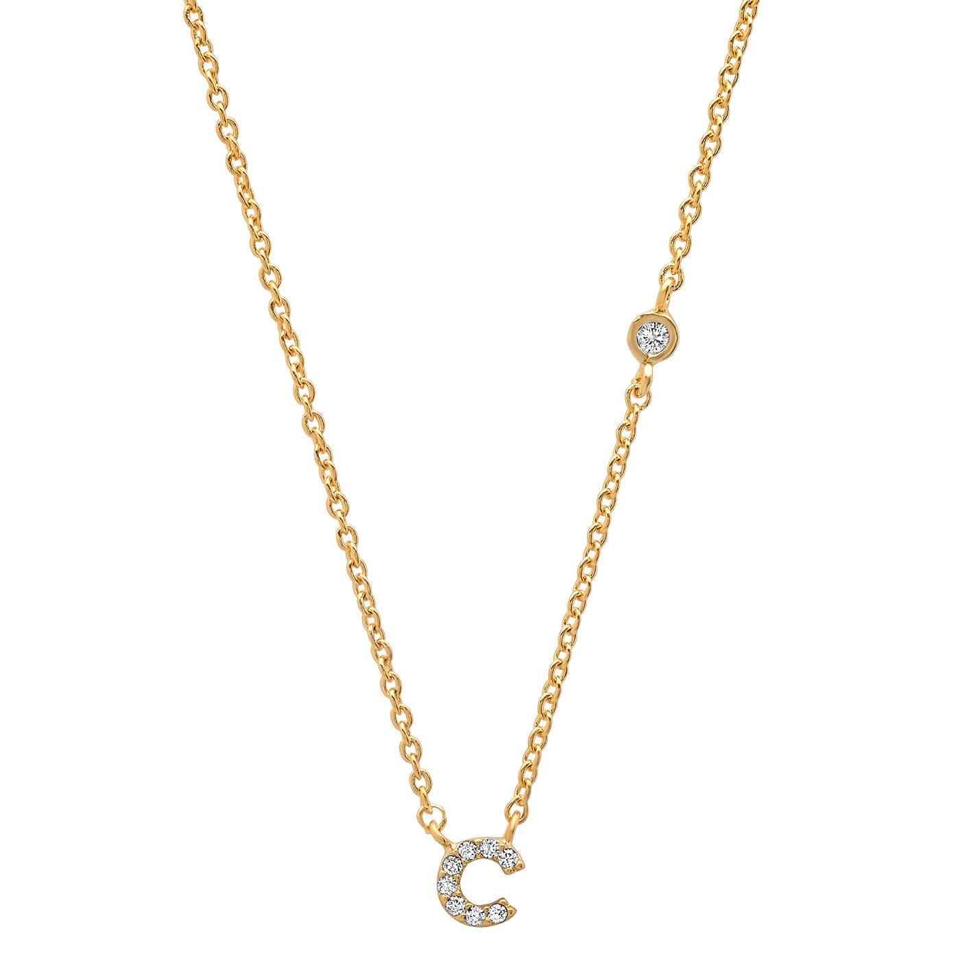 TAI JEWELRY | CZ Initial Necklace | Necklace |