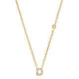 TAI JEWELRY Necklace Gold / D CZ Initial Necklace