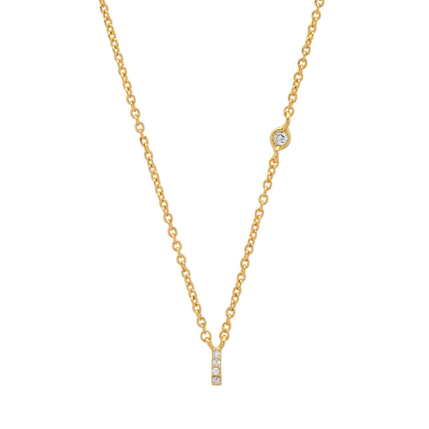 TAI JEWELRY Necklace Gold / I CZ Initial Necklace