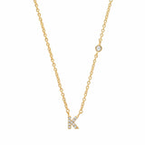 TAI JEWELRY Necklace Gold / K CZ Initial Necklace