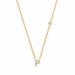 TAI JEWELRY Necklace Gold / P CZ Initial Necklace