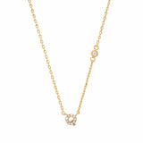 TAI JEWELRY Necklace Gold / Q CZ Initial Necklace