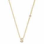 TAI JEWELRY Necklace Gold / S CZ Initial Necklace