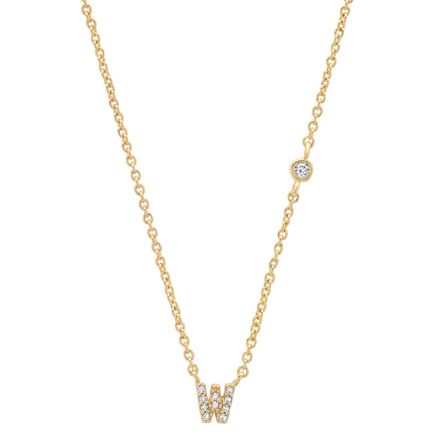 TAI JEWELRY Necklace Gold / W CZ Initial Necklace