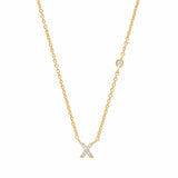 TAI JEWELRY Necklace Gold / X CZ Initial Necklace