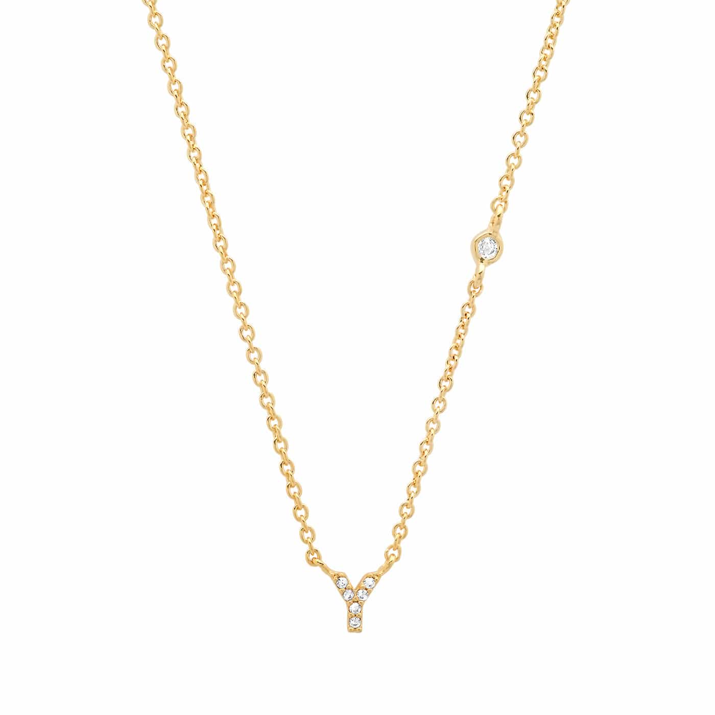 TAI JEWELRY Necklace Gold / Y CZ Initial Necklace