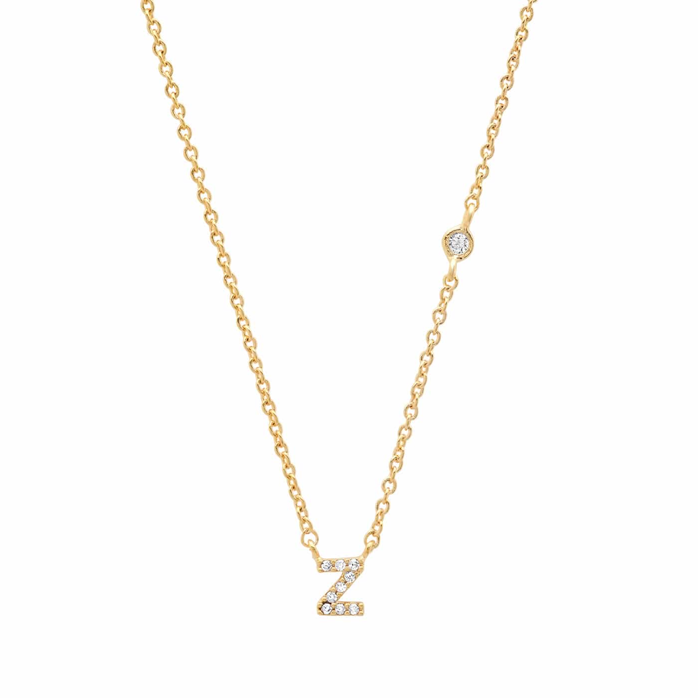 TAI JEWELRY Necklace Gold / Z CZ Initial Necklace