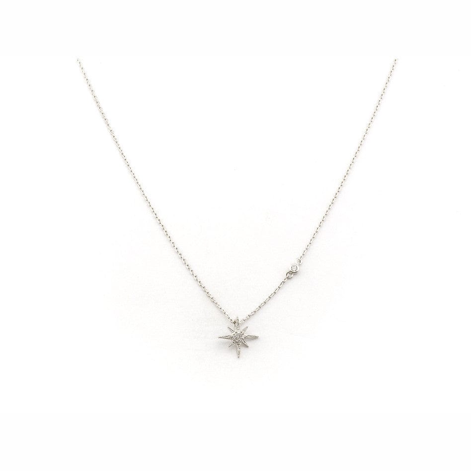 TAI JEWELRY Necklace CZ Starburst Pendant Necklace