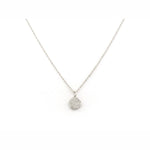 TAI JEWELRY Necklace Cz Wavy Disc Pendant Necklace