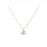 TAI JEWELRY Necklace Cz Wavy Disc Pendant Necklace