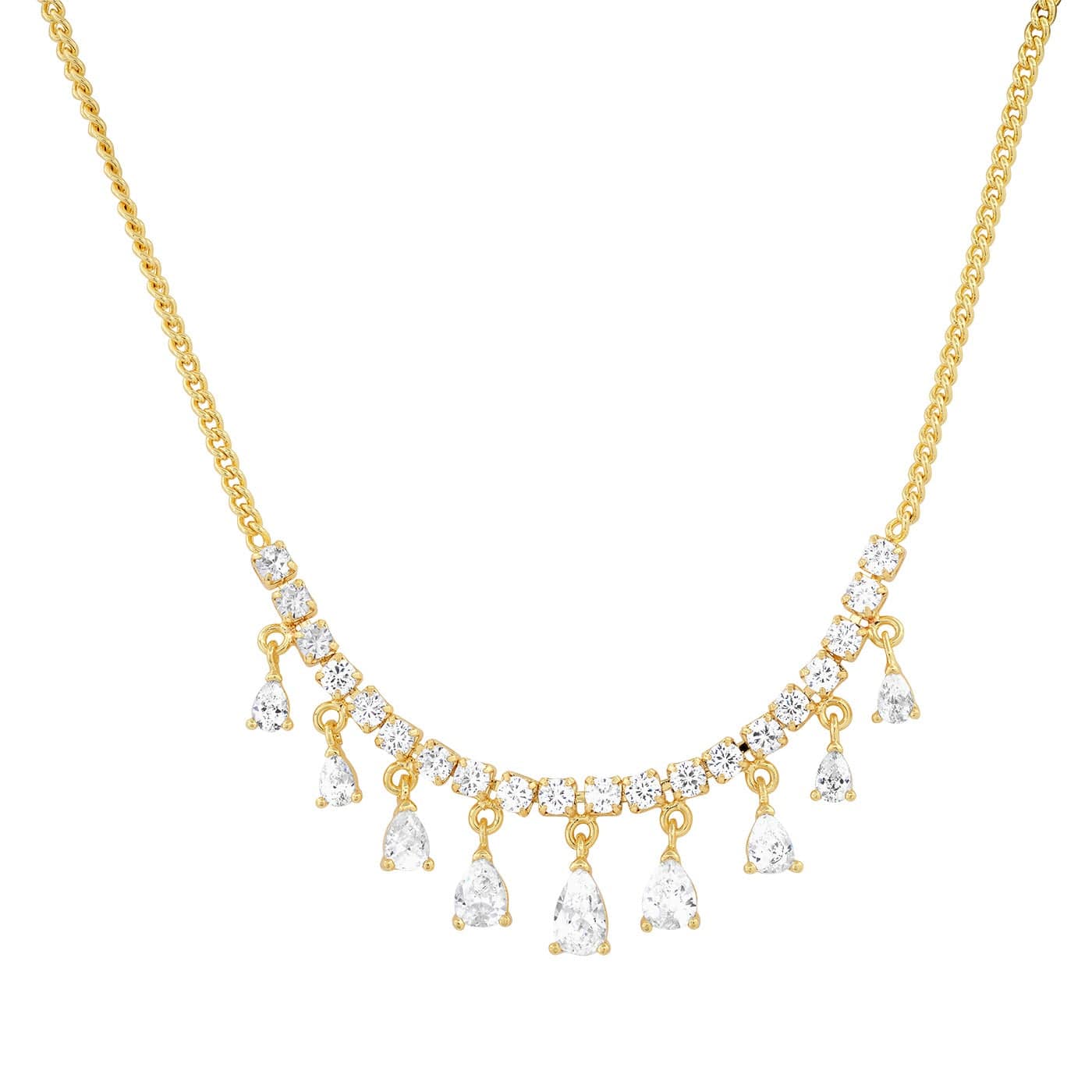 TAI JEWELRY | Dangling CZ Bib Necklace | Necklace |