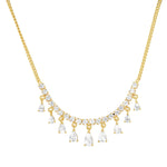 TAI JEWELRY | Dangling CZ Bib Necklace | Necklace |