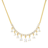 TAI JEWELRY | Dangling CZ Bib Necklace | Necklace |