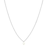 TAI JEWELRY Necklace Silver Delicate Chain With Simple Freshwater Pearl Pendant