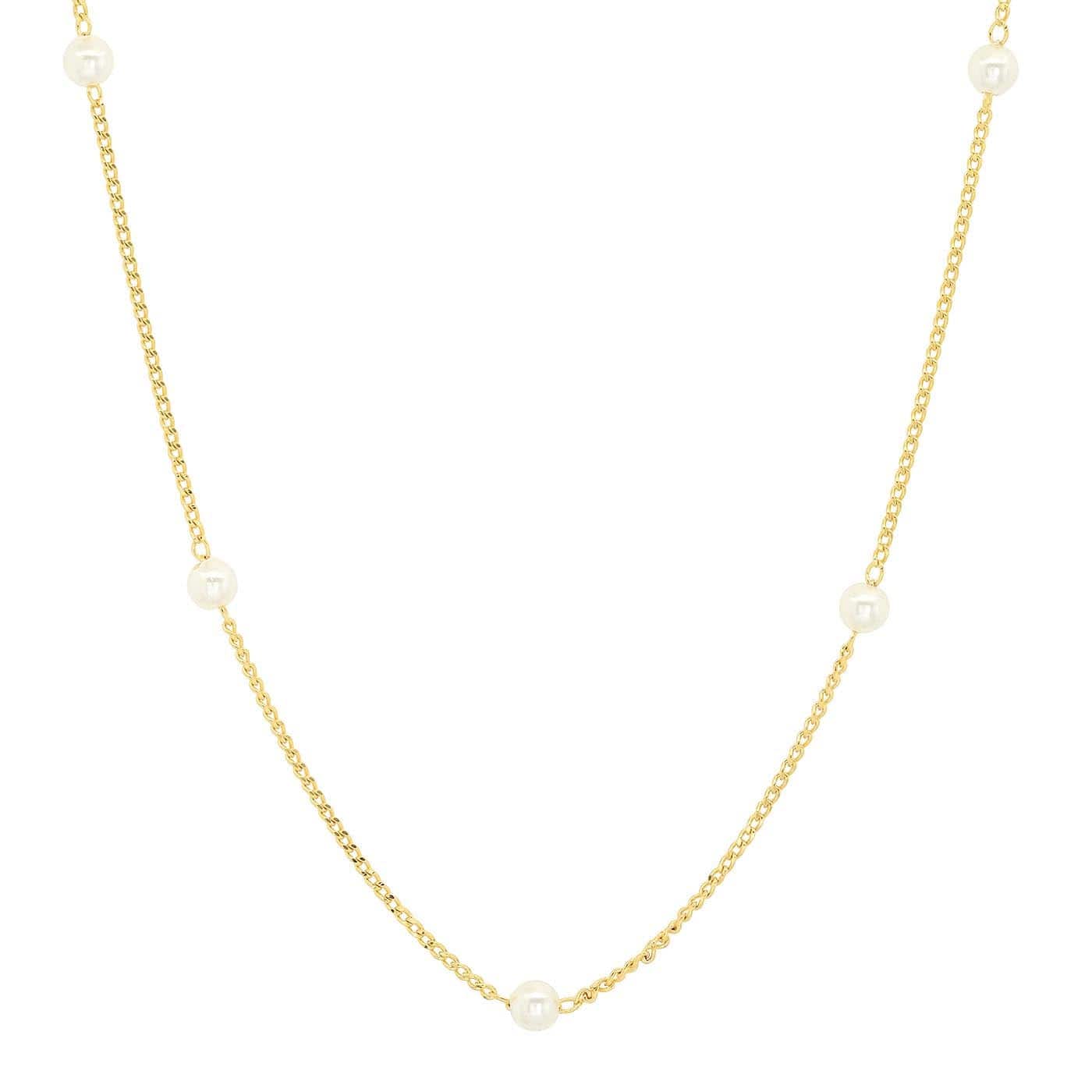 TAI JEWELRY | Delicate Pearl Station Necklace | Necklace |